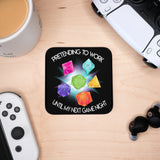 Coaster - Pretending to Work Game Night Board Game Tabletop Gaming Gifts Accessories, RPG D&D Dice