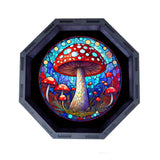Dice Tray - Stained Glass Mushroom Board Game Tabletop Gaming Gifts Accessories, RPG D&D Dice