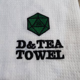 Tea Towel - D&D Inspired Kitchen Towel Quotes Board Game Tabletop Gaming Gifts Accessories, RPG D&D Dice