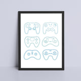 Art Print - Console Controllers Game Room Print Board Game Tabletop Gaming Gifts Accessories, RPG D&D Dice