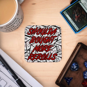 Coaster - Bloodbowl Design Mug Coaster Board Game Tabletop Gaming Gifts Accessories, RPG D&D Dice