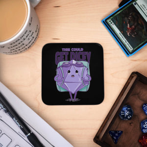 Coaster - Dicey Mug Coaster Board Game Tabletop Gaming Gifts Accessories, RPG D&D Dice