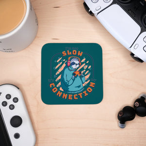Coaster - Gaming Sloth Mug Coaster Board Game Tabletop Gaming Gifts Accessories, RPG D&D Dice