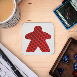 Coaster - Meeple Player Mug Coaster Board Game Tabletop Gaming Gifts Accessories, RPG D&D Dice