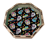 Dice Tray - Day of the Dead Black Board Game Tabletop Gaming Gifts Accessories, RPG D&D Dice