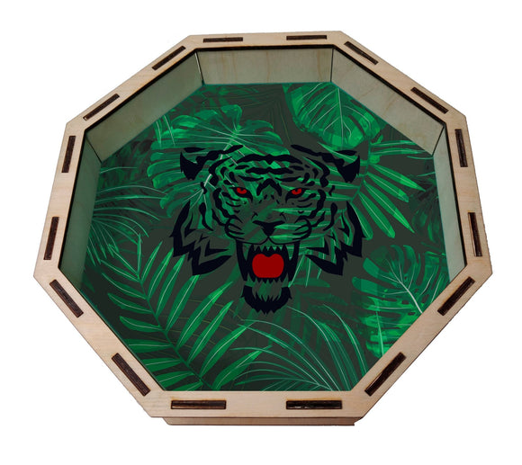 Dice Tray - Jungle Tiger Board Game Tabletop Gaming Gifts Accessories, RPG D&D Dice