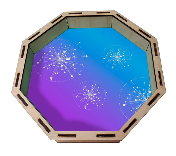 Dice Tray - Pastel Galaxy Starburst Board Game Tabletop Gaming Gifts Accessories, RPG D&D Dice