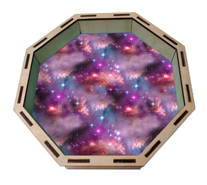 Dice Tray - Pink Space Board Game Tabletop Gaming Gifts Accessories, RPG D&D Dice
