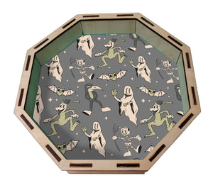 Dice Tray - Spooky Cartoon Horror Board Game Tabletop Gaming Gifts Accessories, RPG D&D Dice