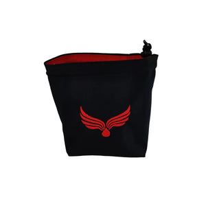 Embroidered Dice Bag - Blood Angel Wings Inspired by Warhammer Board Game Tabletop Gaming Gifts Accessories, RPG D&D Dice