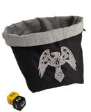 Embroidered Dice Bag - Crow/Raven Board Game Tabletop Gaming Gifts Accessories, RPG D&D Dice