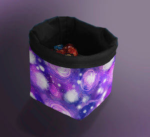 Printed Dice Bag - Purple Galaxy Stars Board Game Tabletop Gaming Gifts Accessories, RPG D&D Dice