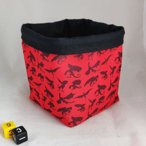 Printed Dice Bag - Red Dragons Bag Board Game Tabletop Gaming Gifts Accessories, RPG D&D Dice